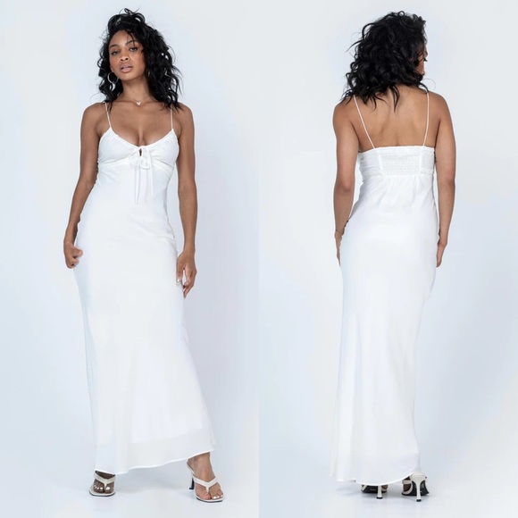 New Princess Polly Emily Maxi Dress White Size 8 - Picture 2 of 3